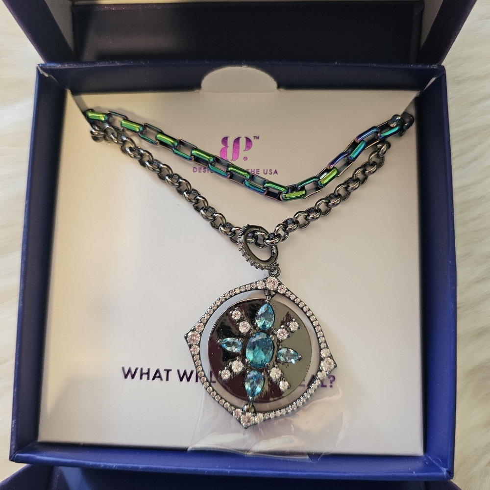 Bomb Party Sirens Necklace - Paraiba "Undersea Dream Catcher" - Spinner Pendant